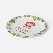 Assiettes En Carton Wild One Safari Animaux Garçon fête d'anniversaire (Angle)