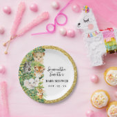 Assiettes En Carton Wild One Safari Animaux Gold Parties scintillant B (Fête)