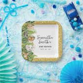 Assiettes En Carton Wild One Safari Animaux Gold Parties scintillant B (Fête)