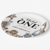 Assiettes En Carton Wild One Safari Première fête d'anniversaire (Angle)