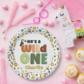 Assiettes En Carton Wild One Safari Zoo Animal fête d'anniversaire (Fête)