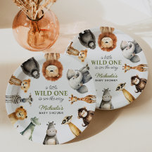 Wild One Sur Le Chemin Safari Animaux Baby shower