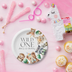 Assiettes En Carton Wild One Woodland 1er anniversaire