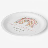 Assiettes En Carton Wild & Onedering Fleur sauvage Rainbow 1er anniver (Angle)