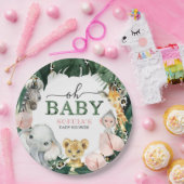 Assiettes En Carton Wild Safari Jungle Animaux Baby shower Plaque en p (Fête)