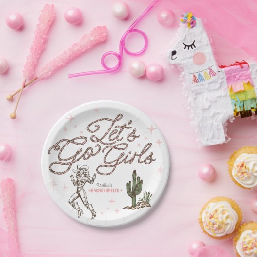 Assiettes En Carton Wild West Bachelorette Dernier Rodéo Itinéraire (Fête)