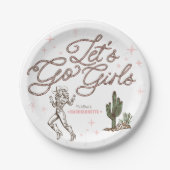 Assiettes En Carton Wild West Bachelorette Dernier Rodéo Itinéraire (Devant)