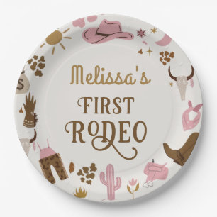 Assiettes En Carton Wild West Cowboy Rodeo fête d'anniversaire