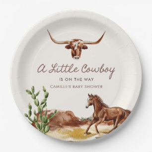 Assiettes En Carton Wild West Little Cowboy Baby shower