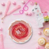 Assiettes En Carton Wild Wolf Whirling plaques de papier blanc (Fête)