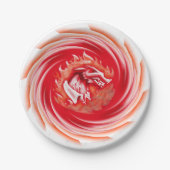 Assiettes En Carton Wild Wolf Whirling plaques de papier blanc (Devant)