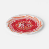 Assiettes En Carton Wild Wolf Whirling plaques de papier blanc (Angle)