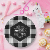 Assiettes En Carton Wild Wonderful Christmas Black Buffalo Plaid ID604 (Fête)