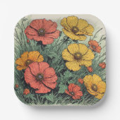 Assiettes En Carton Wildflower Birthday or Shower  (Recto)