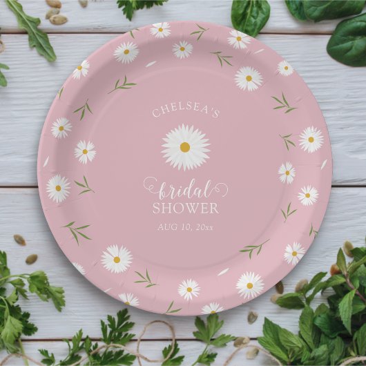 Assiettes En Carton Wildflowers Foliage Greenery Garden Bridal Shower