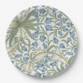 Assiettes En Carton William Morris - Art Nouveau Bleu Bellflowers (Devant)