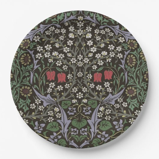 Assiettes En Carton William Morris Blackthorn Tapestry Floral (Devant)