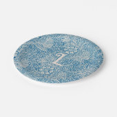 Assiettes En Carton William Morris Blue Marigold Monogramme (Angle)
