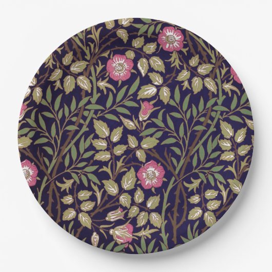 Assiettes En Carton William Morris Briquet Floral Art nouveau (Devant)