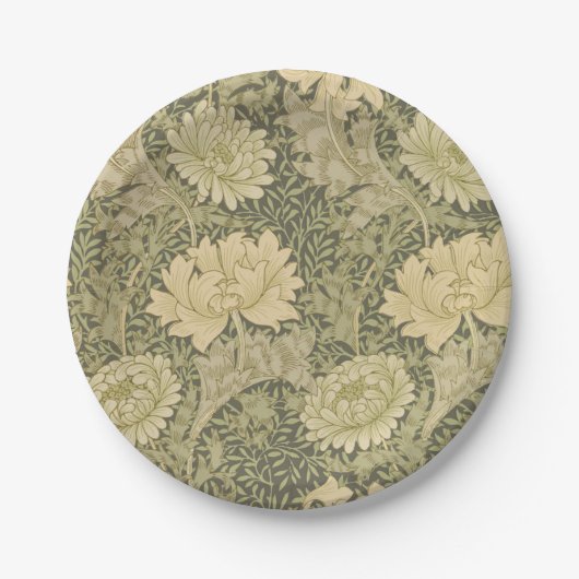 Assiettes En Carton William Morris Chrysanthemum Fleur d'âge (Devant)