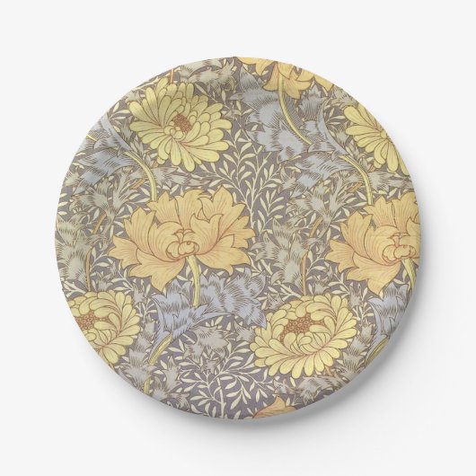Assiettes En Carton William Morris Chrysanthemum Fleurs maman (Devant)