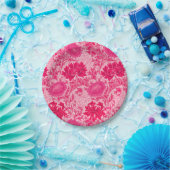 Assiettes En Carton William Morris Chrysanthemums, Fuchsia Pink (Fête)