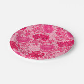Assiettes En Carton William Morris Chrysanthemums, Fuchsia Pink (Angle)