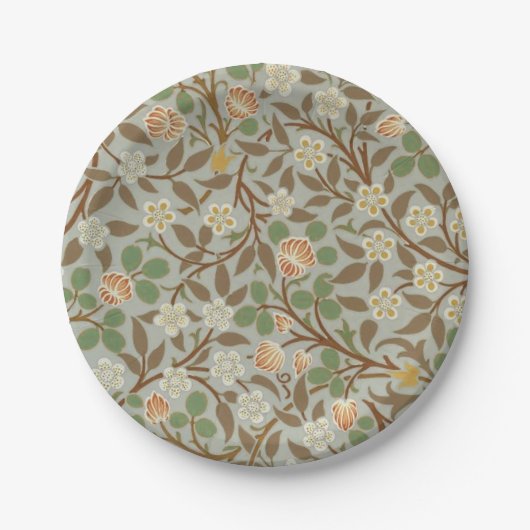 Assiettes En Carton William Morris Clover Fleur botanique (Devant)