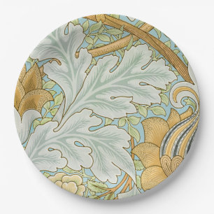 Assiettes En Carton William Morris - Feuillage Vintage et motif floral