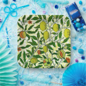 Assiettes En Carton William Morris Fruit exotique, Citron jaune (Fête)