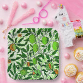 Assiettes En Carton William Morris Fruit exotique, Vert citron vert (Fête)