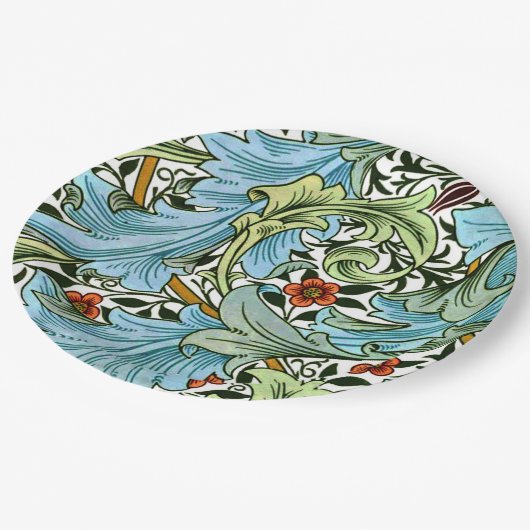 Assiettes En Carton William Morris - Granville, motif populaire, (Angle)