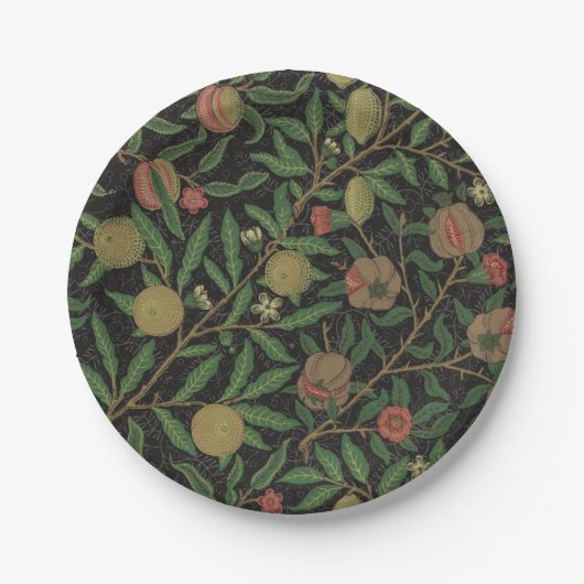 Assiettes En Carton William Morris grenade classique fruits (Devant)