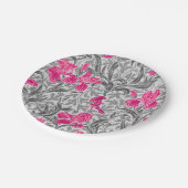 Assiettes En Carton William Morris Irises, rose et gris argenté / gris (Angle)