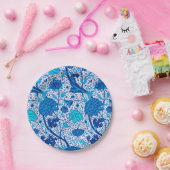 Assiettes En Carton William Morris Jacobean Floral, bleu Cobalt (Fête)