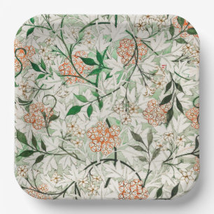 Assiettes En Carton William Morris Jardin Fleur de Jasmin Classique