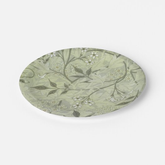 Assiettes En Carton William Morris Jasmine Botanique (Angle)