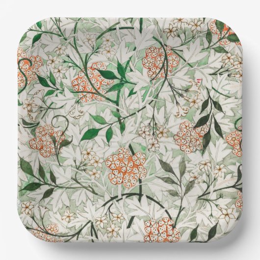 Assiettes En Carton William Morris Jasmine Garden Flower Classic (Recto)