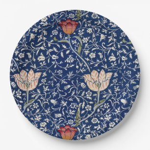 Assiettes En Carton William Morris Medway Floral bleu