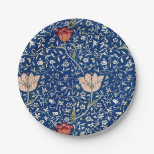 Assiettes En Carton William Morris Medway Floral bleu