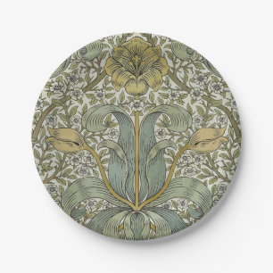 Assiettes En Carton William Morris Spring Motif classique épais