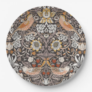 Assiettes En Carton William Morris Strawberry Thief Charbon Ocbre
