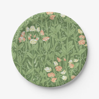 Assiettes En Carton William Morris Sweet Pea Floral Design
