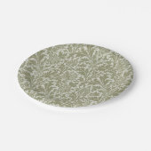 Assiettes En Carton William Morris Thistle Sage Green Motif (Angle)