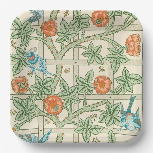 Assiettes En Carton William Morris Trellis Victorian Wallpaper (Recto)
