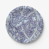 Assiettes En Carton William Morris Windrush fleurs bleues (Devant)