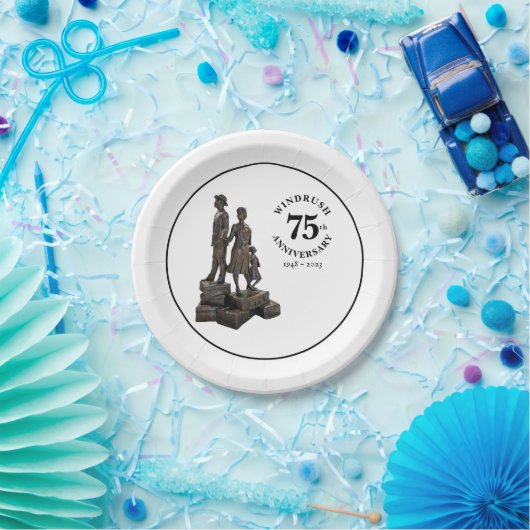 Assiettes En Carton Windrush 75e Anniversaire Statue (Fête)