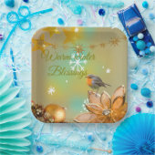 Assiettes En Carton Winter Blessings paper plates  (Fête)