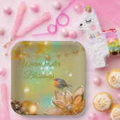 Assiettes En Carton Winter Blessings paper plates  (Fête)