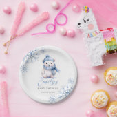 Assiettes En Carton Winter Blue Polar Bear Paper Plates (Fête)